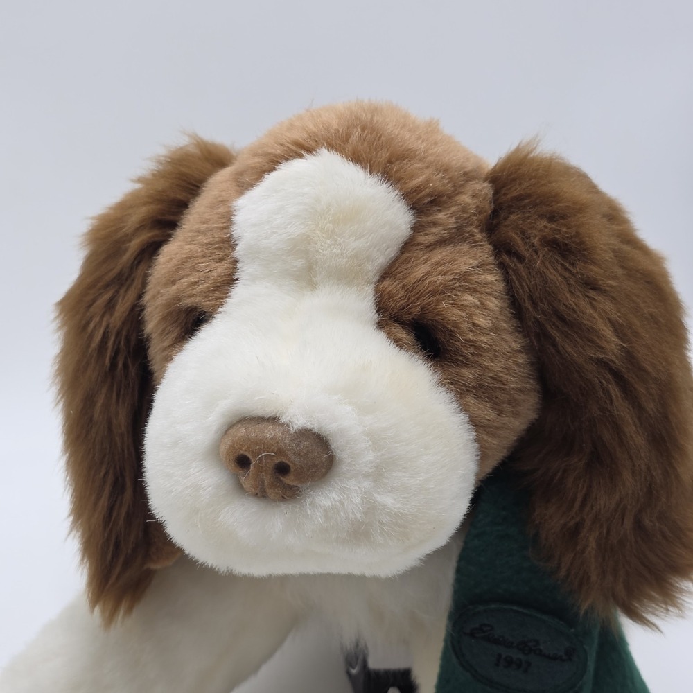 Gund Eddie Bauer Puppy Dog 15" White Brown Black Stuffed Animal Plush Toy - Picture 2 of 9